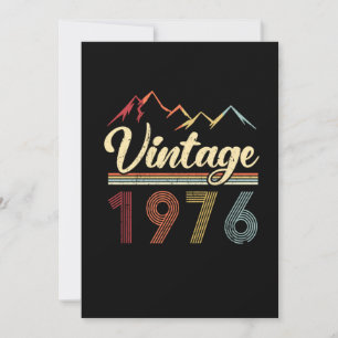 Invitation Vintage 1976 45e anniversaire Retro 45 ans