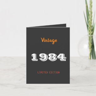 Invitation Vintage 1984 Limited Edition 42e anniversaire