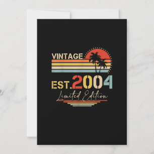 Invitation Vintage 2004 19 Ans Cadeaux 19e Anniversaire Garço