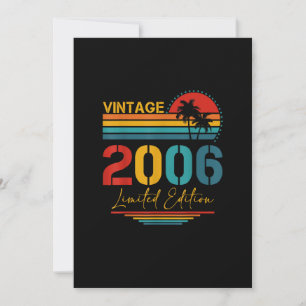 Invitation Vintage 2006 17 Ans Cadeaux 17e anniversaire Garço