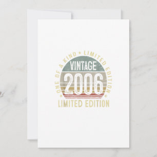 Invitation Vintage 2006 17 Ans Cadeaux Retro 17e Anniversaire