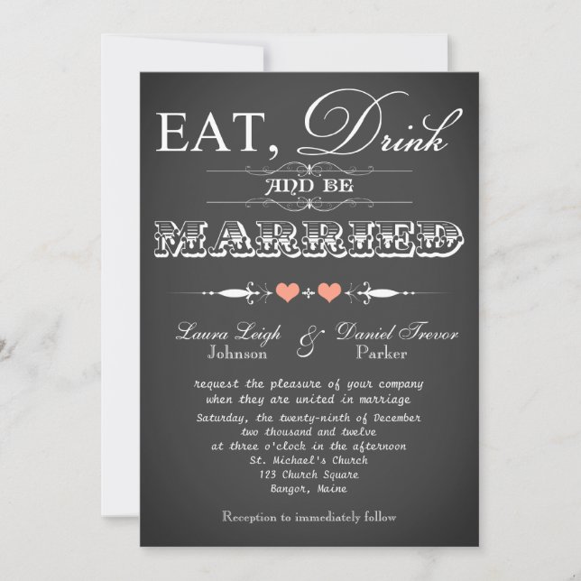 Invitation vintage 6 de mariage de tableau de (Devant)