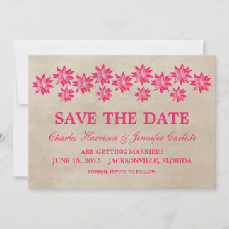 Invitation vintage à fleurs roses pour annoncer la