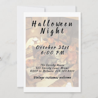 Invitation Vintage Adult Halloween Costume Party 