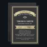 Invitation Vintage Aged to Perfection Modern Trendy Birthday<br><div class="desc">this design features the quote aged to perfection with a vintage birthday banner. a great invitation with,  rustic,  modern trendy,  and contemporary style. with stylish,  and classic whiskey label,  design. great for men's 70th birthday invitations or,  create your own,  for any birthday with typography and black background.</div>