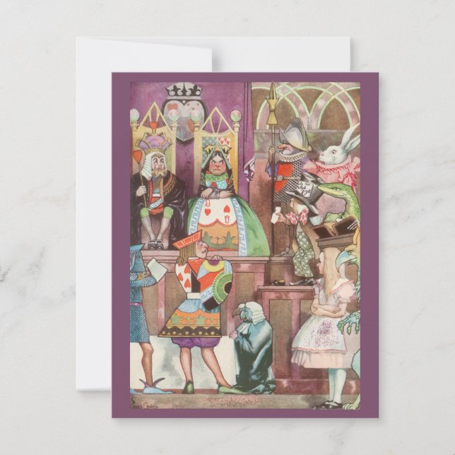 Invitation vintage Alice au pays des merveilles (Devant)