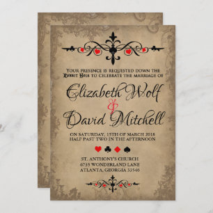 Invitation Vintage Alice au pays des merveilles