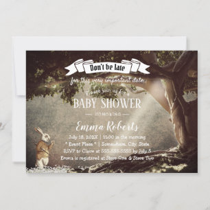 Invitation Vintage Alice au pays des merveilles Baby shower l
