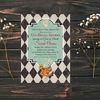 Invitation Vintage Alice au pays des merveilles Fête des mari