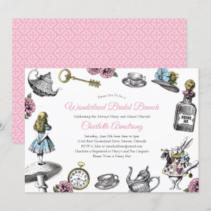Invitation Vintage Alice au Wonderland Bridal Brunch