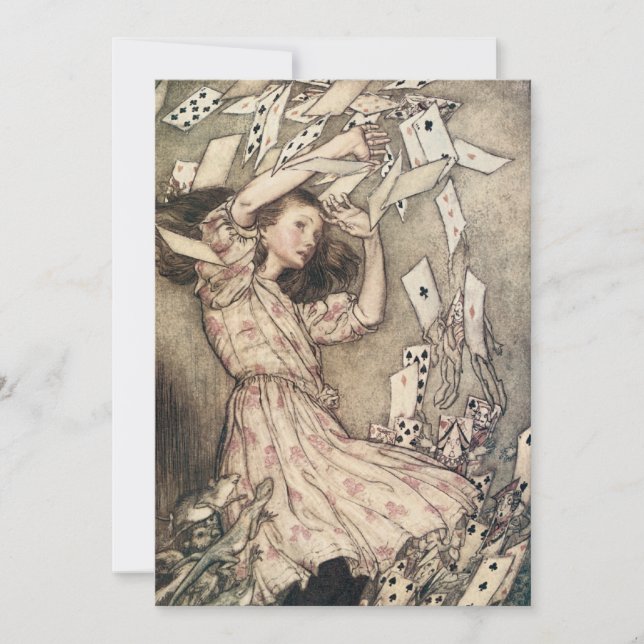 Invitation Vintage Alices Adventures in Wonderland par Rackha (Devant)
