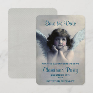 Invitation Vintage Angel Retro Noël