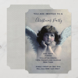 Invitation Vintage Angel Retro Noël