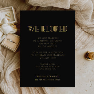 Invitation Vintage années 1920 art déco simple Nous avons cho