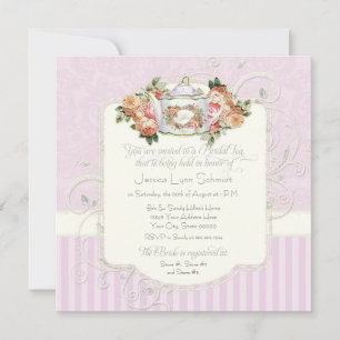 Invitation Vintage Antique Roses