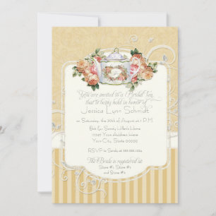 Invitation Vintage Antique Roses