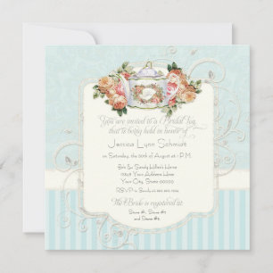 Invitation Vintage Antique Roses