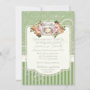 Invitation Vintage Antique Roses