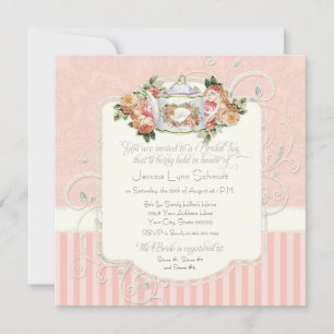 Invitation Vintage Antique Roses