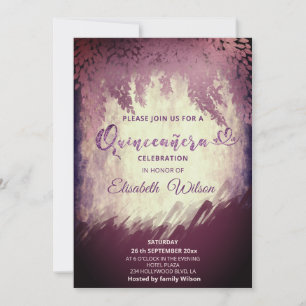 Invitation Vintage Aquarelle de la glycine d'automne