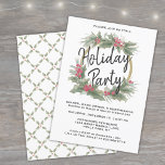 Invitation Vintage Aquarelle Noël Werath Fête<br><div class="desc">amis Invitations, famille, collègues de bureau, ou associés d'affaires pour se joindre à la fête de Noël avec ces élégantes invitations de fête. Tout le texte peut être facilement customisé pour un usage personnel ou professionnel. Changez le nom de l'événement pour Noël, Holiday Open House, Jingle & Mingle, Winter Celebration...</div>
