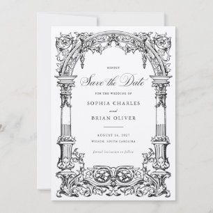 Invitation Vintage Arch Vines Ornament Frame Enregistrer la d