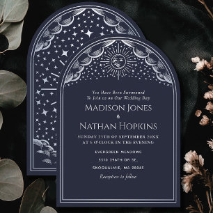 Invitation vintage Arche Tarot Sun Moon Arch Maria