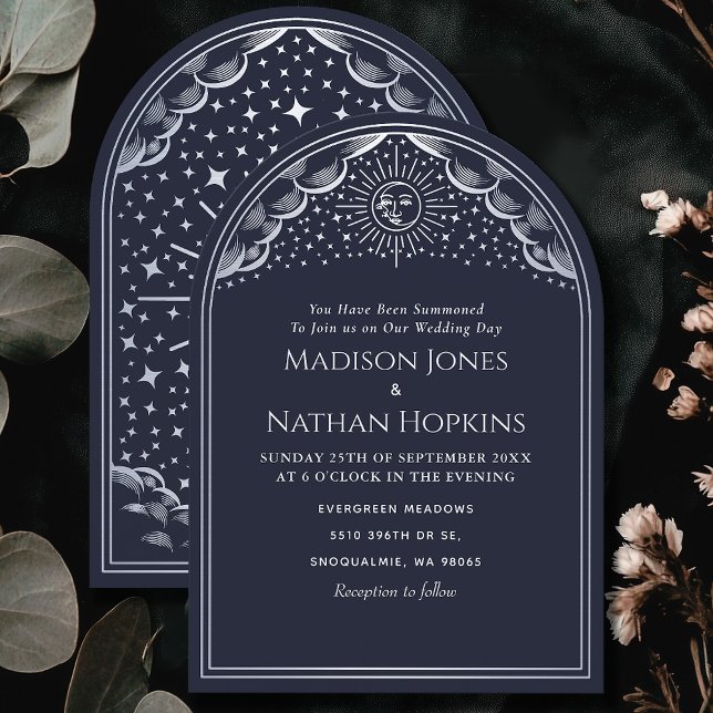 Invitation vintage Arche Tarot Sun Moon Arch Maria (Créateur téléchargé)