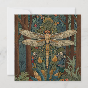 Invitation Vintage art nouveau déco dragonfly boho chic