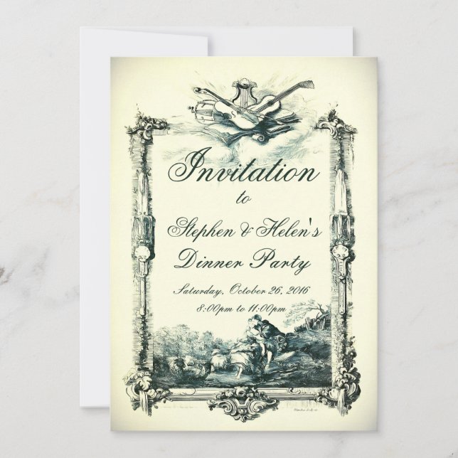 Invitation Vintage baroque (Devant)