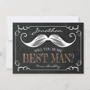Invitation Vintage Be My Best Man   Garçons d'honneur