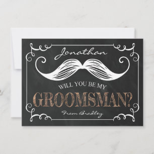 Invitation Vintage Be My Groomsmen Garçon d'honneur