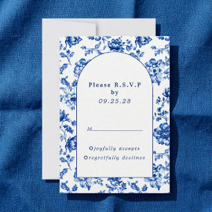 Invitation Vintage Blue logiciel mariage Floral