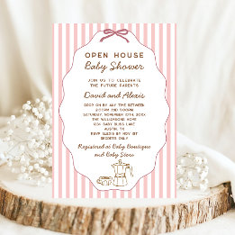 Invitation Vintage Bonjour Bébé Fête de Naissance Fille Baby 