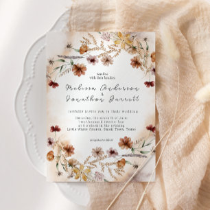 Invitation Vintage botanique minuscule Mariage floral