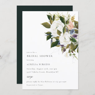 Invitation vintage Bouquet Floral Bridal