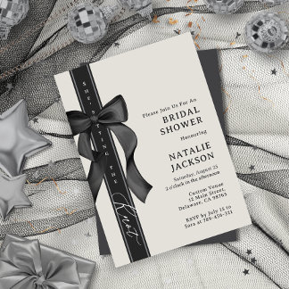 Invitation Vintage Bow Elle Tie La Fête des mariées Du Noeud