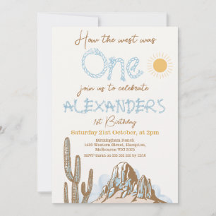 Invitation Vintage Cactus Comment l'Occident a été un 1er ann