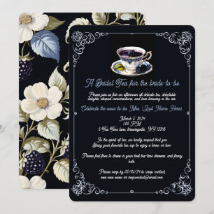 Invitation Vintage Caprice Réception de Mariage aux Motifs de