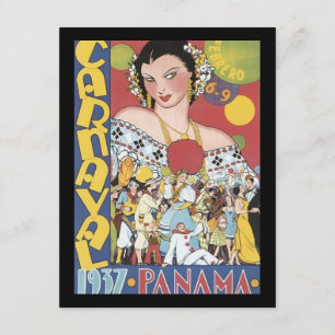 Invitation Vintage Carnaval de Panama en 1937