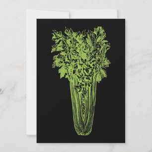 Invitation Vintage Celery Stalk Légumes Cadeau Celery Jus L