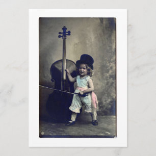 Invitation Vintage Cello Girl