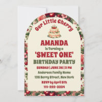 Vintage cerise 'Sweet One' 1er anniversaire