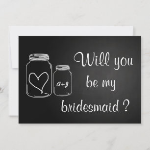 Invitation Vintage Chalkboard Serez-Vous Ma Porte-Mère ?