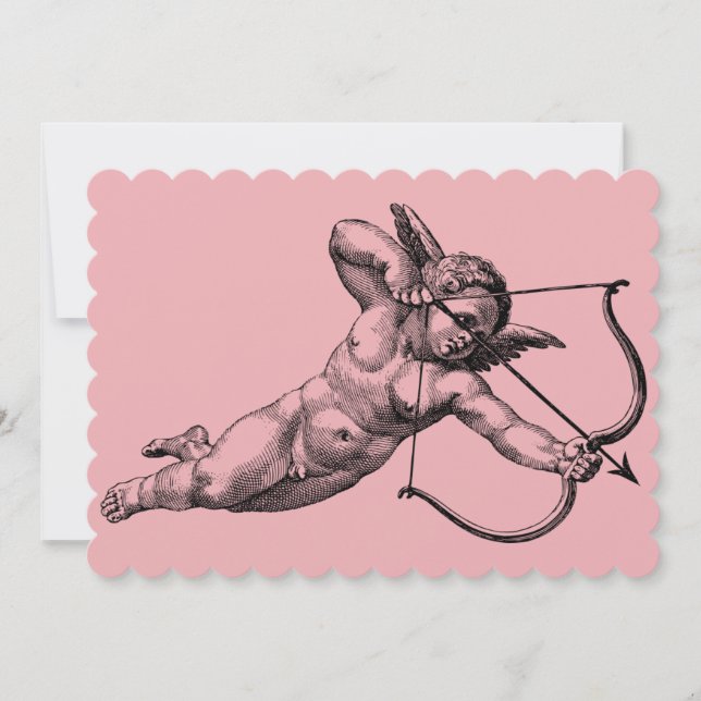 Invitation Vintage Cherub Cupid Love (Devant)