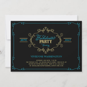 Invitation Vintage Chic Flourish Bachelorette Party Invitatio