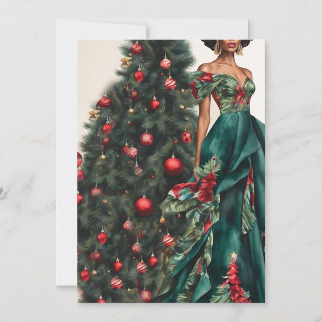 Invitation Vintage Chic Noir Mode (Devant)