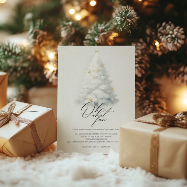 Invitation Vintage Christmas Tree | Oh quelle fête (Créateur téléchargé)
