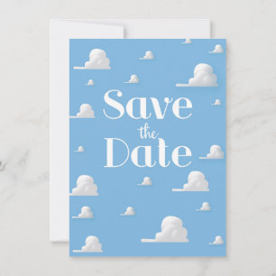 Invitation vintage ciel et nuages Enregistrez la d