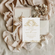 Vintage Classic Gold Mariage Floral